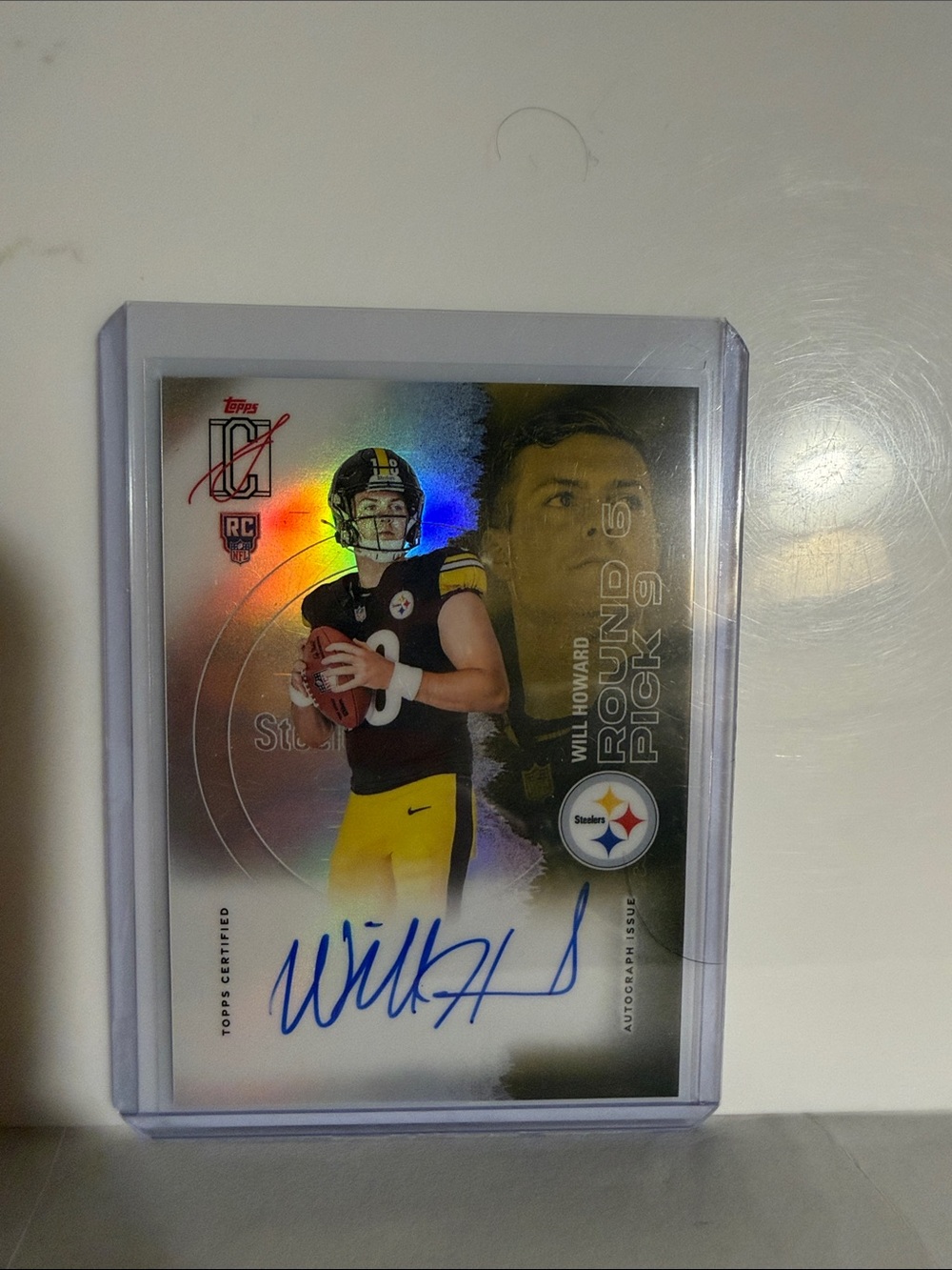 Topps Will Howard Autograph Card - Black, Yellow & Blue